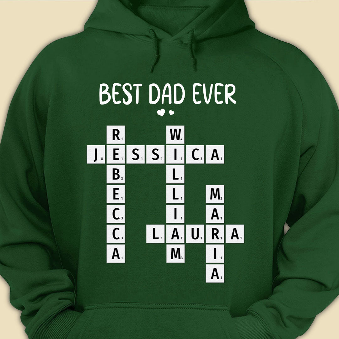 Best Dad Ever Crossword Shirt Personalized Gift For Dad