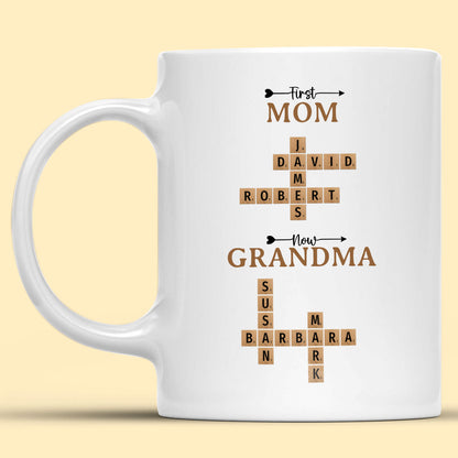 Now Grandma Crossword Puzzle Mug Personalized Gift For Grandma